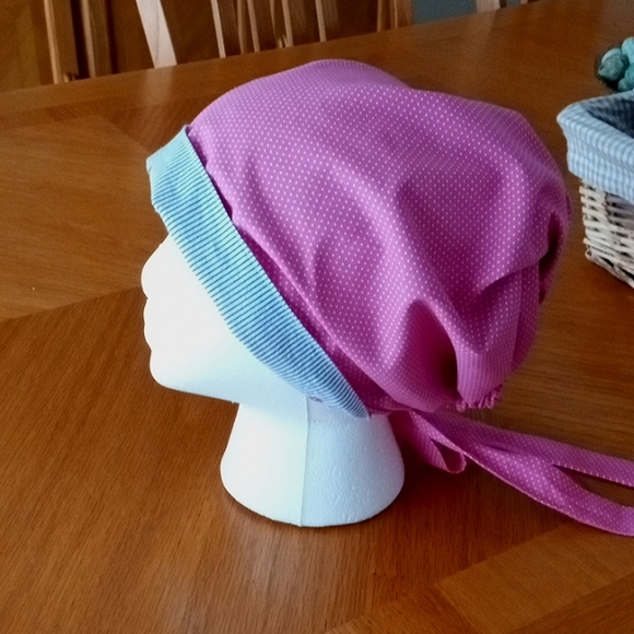 Scrub Room for Ponytail Hat Woman's Reversible Flamingo Embroidered NWOT - Picture 5 of 6